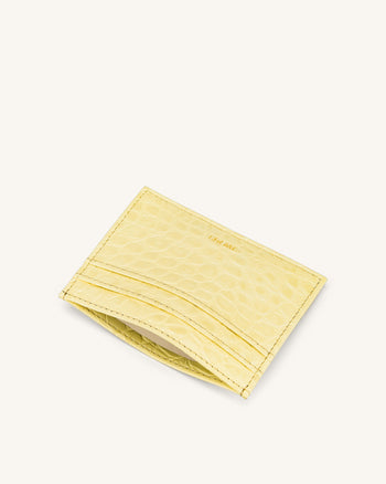 卡包 - 淺黃色鱷魚紋